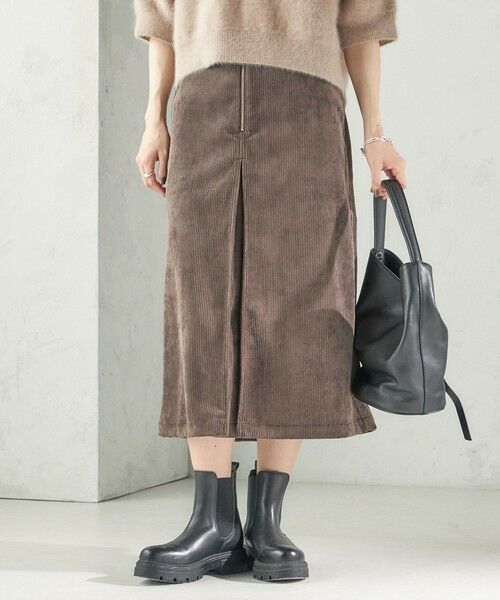 SHIPS / シップス ロング・マキシ丈スカート | 《予約》〈洗濯機可能〉TUMUGITO(R) コーデュロイ フロント タック スカート | 詳細22