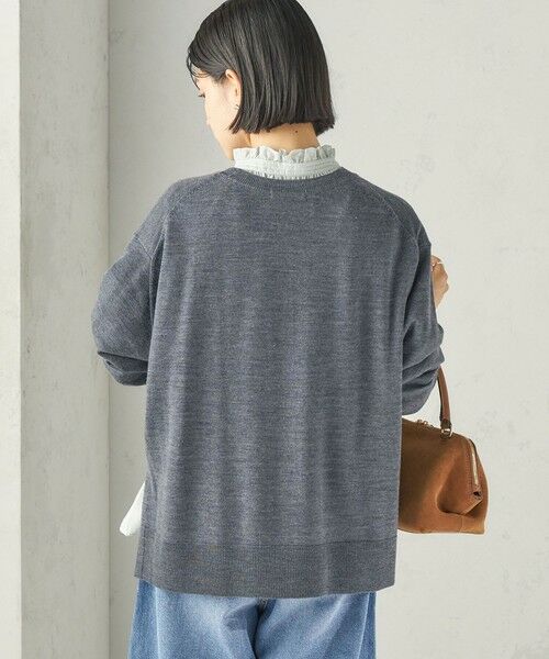SHIPS / シップス ニット・セーター | 《予約》〈手洗い可能〉ウォッシャブル ウール ダブル カフス ニット プルオーバー | 詳細7