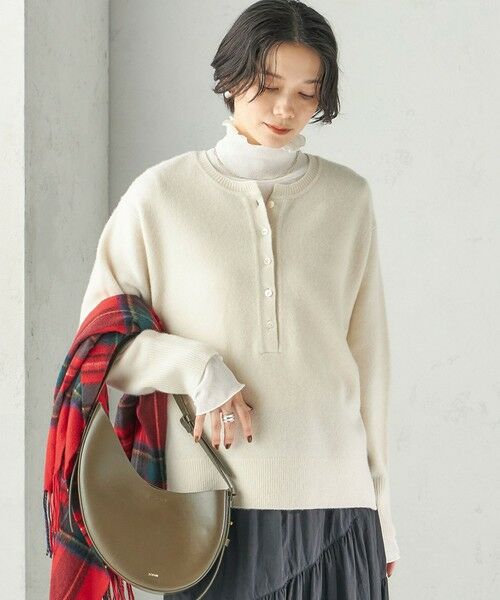 SHIPS / シップス ニット・セーター | 《予約》〈手洗い可能〉ウール カシミヤ 2WAY ヘンリーネック プルオーバー | 詳細10