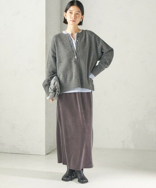 SHIPS / シップス ニット・セーター | 《予約》〈手洗い可能〉ウール カシミヤ 2WAY ヘンリーネック プルオーバー | 詳細18