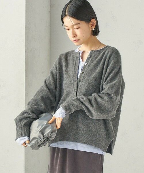SHIPS / シップス ニット・セーター | 《予約》〈手洗い可能〉ウール カシミヤ 2WAY ヘンリーネック プルオーバー | 詳細22
