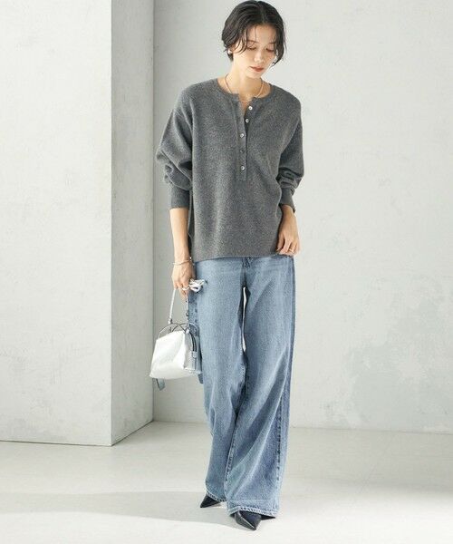 SHIPS / シップス ニット・セーター | 《予約》〈手洗い可能〉ウール カシミヤ 2WAY ヘンリーネック プルオーバー | 詳細24