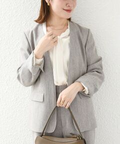 SHIPS / シップス ノーカラージャケット | 《予約》〈洗濯機可能〉FUNCTION ツイル ジャケット 26AW