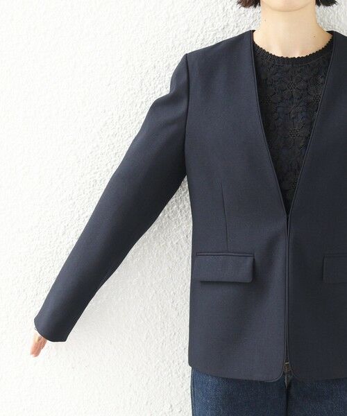 SHIPS / シップス ノーカラージャケット | 《予約》〈洗濯機可能〉FUNCTION ツイル ジャケット 26AW | 詳細28