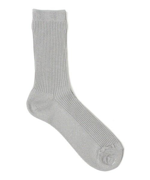 SHIPS / シップス ソックス | Piedi Nudi: グリッター リブ ソックス（シルバー）