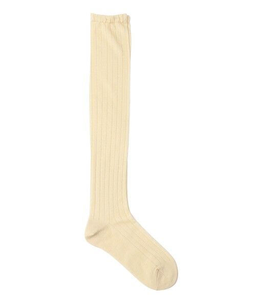 SHIPS / シップス ソックス | Piedi Nudi: メッシュ ストライプ ニー ハイ（サンドベージュ）