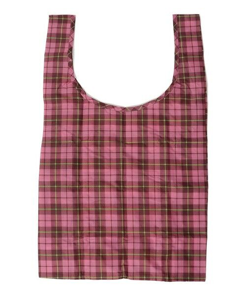 SHIPS / シップス エコバッグ | BAGGU: スタンダード タータン チェック（ピンク系）