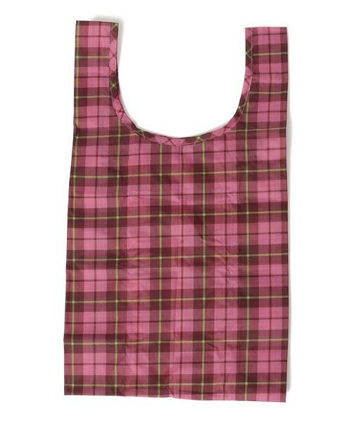 SHIPS / シップス エコバッグ | BAGGU: ベイビー タータン チェック（ピンク系）