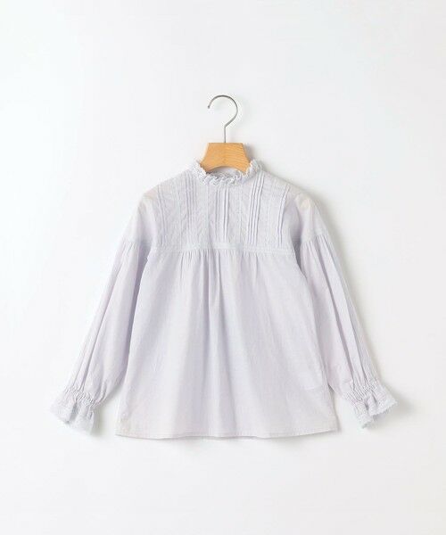 SHIPS / シップス シャツ・ブラウス | SHIPS KIDS:80〜90cm / ピンタック レース ブラウス（サックスブルー）