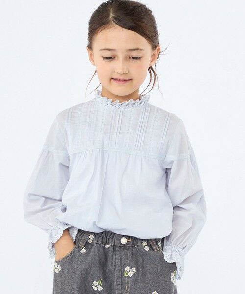 SHIPS / シップス シャツ・ブラウス | SHIPS KIDS:100〜130cm / ピンタック レース ブラウス | 詳細13