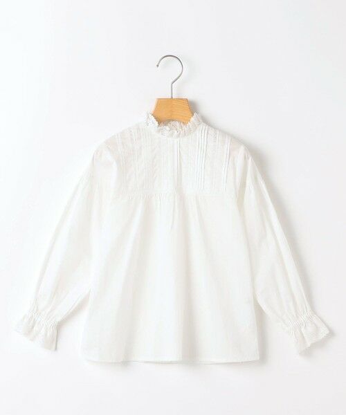 SHIPS / シップス シャツ・ブラウス | SHIPS KIDS:140〜150cm / ピンタック レース ブラウス（ホワイト）