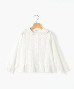 SHIPS / シップス シャツ・ブラウス | SHIPS KIDS:80〜90cm / エンブロイダリー ペプラム ブラウス 長袖