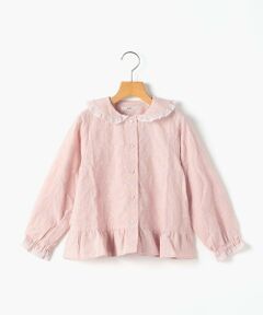 SHIPS / シップス シャツ・ブラウス | SHIPS KIDS:80〜90cm / エンブロイダリー ペプラム ブラウス 長袖