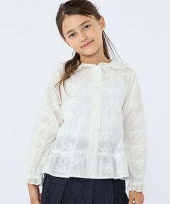 SHIPS / シップス シャツ・ブラウス | SHIPS KIDS:100〜130cm / エンブロイダリー ペプラム ブラウス 長袖