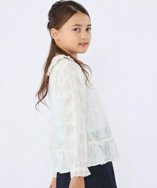SHIPS / シップス シャツ・ブラウス | SHIPS KIDS:100〜130cm / エンブロイダリー ペプラム ブラウス 長袖 | 詳細3