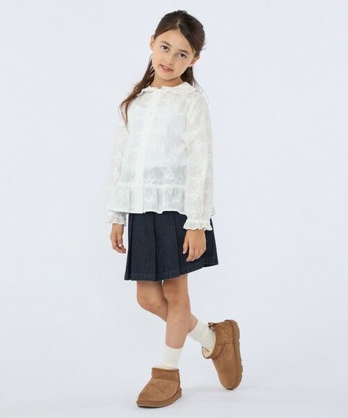 SHIPS / シップス シャツ・ブラウス | SHIPS KIDS:100〜130cm / エンブロイダリー ペプラム ブラウス 長袖 | 詳細5