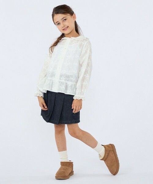 SHIPS / シップス シャツ・ブラウス | SHIPS KIDS:100〜130cm / エンブロイダリー ペプラム ブラウス 長袖 | 詳細6