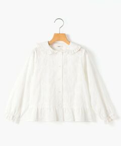 SHIPS / シップス シャツ・ブラウス | SHIPS KIDS:140〜150cm / エンブロイダリー ペプラム ブラウス 長袖