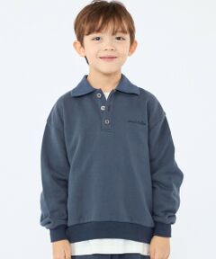 SHIPS / シップス スウェット | 【SHIPS KIDS別注】ARCH＆LINE:100〜130cm / コットン ポロ スウェット