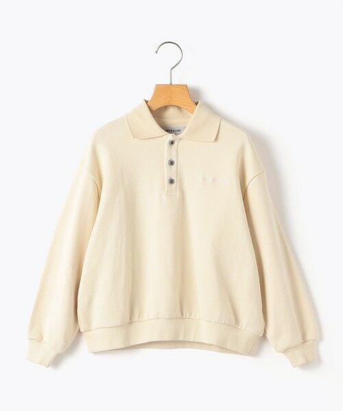 SHIPS / シップス スウェット | 【SHIPS KIDS別注】ARCH＆LINE:100〜130cm / コットン ポロ スウェット（ベージュ）
