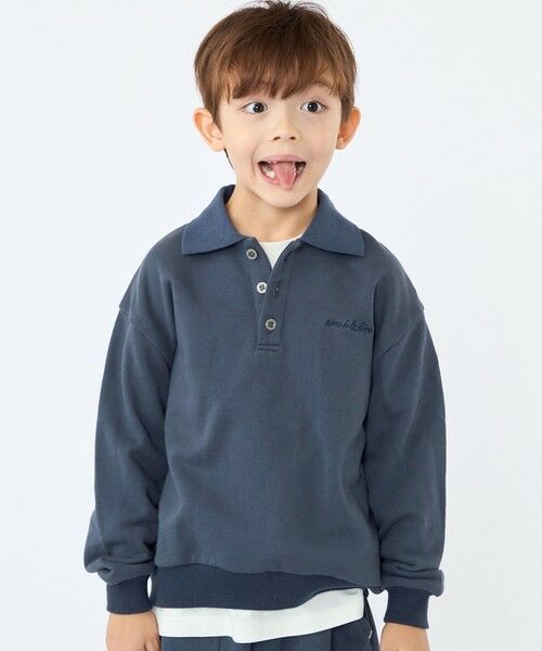 SHIPS / シップス スウェット | 【SHIPS KIDS別注】ARCH＆LINE:100〜130cm / コットン ポロ スウェット | 詳細2