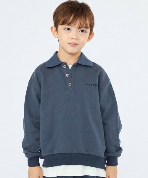 SHIPS / シップス スウェット | 【SHIPS KIDS別注】ARCH＆LINE:100〜130cm / コットン ポロ スウェット | 詳細3