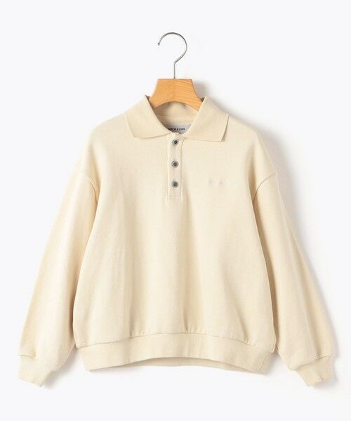 SHIPS / シップス スウェット | 【SHIPS KIDS別注】ARCH＆LINE:140〜160cm / コットン ポロ スウェット（ベージュ）