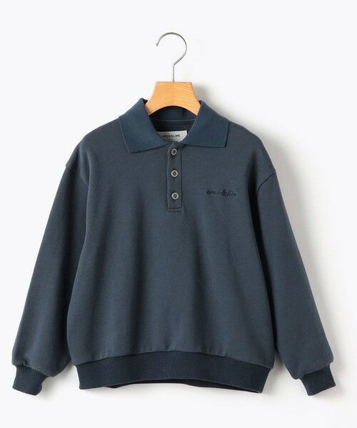 SHIPS / シップス スウェット | 【SHIPS KIDS別注】ARCH＆LINE:140〜160cm / コットン ポロ スウェット（コバルトブルー）