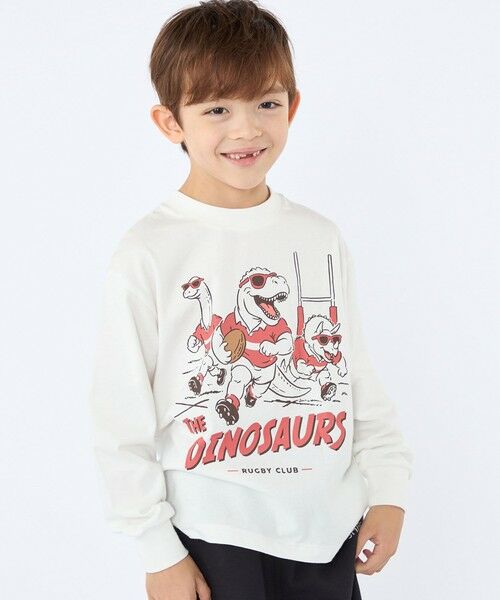 SHIPS / シップス Tシャツ | 【SHIPS KIDS別注】ARCH＆LINE:100〜130cm / ダイナソー  ロングスリーブ Tシャツ | 詳細1
