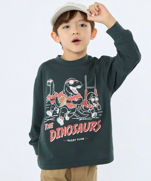 SHIPS / シップス Tシャツ | 【SHIPS KIDS別注】ARCH＆LINE:100〜130cm / ダイナソー  ロングスリーブ Tシャツ | 詳細9