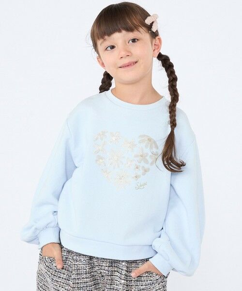 SHIPS / シップス スウェット | SHIPS KIDS:100〜130cm /スパンコールフラワー ハート スウェット | 詳細4
