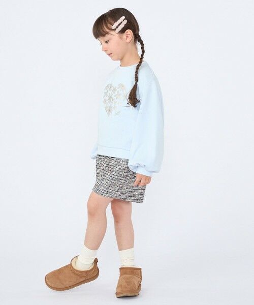 SHIPS / シップス スウェット | SHIPS KIDS:100〜130cm /スパンコールフラワー ハート スウェット | 詳細6