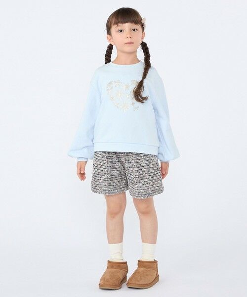 SHIPS / シップス スウェット | SHIPS KIDS:100〜130cm /スパンコールフラワー ハート スウェット | 詳細8