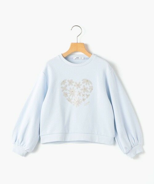 SHIPS / シップス スウェット | SHIPS KIDS:100〜130cm /スパンコールフラワー ハート スウェット | 詳細9