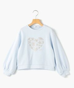 SHIPS / シップス スウェット | SHIPS KIDS:140〜150cm /スパンコールフラワー ハート スウェット