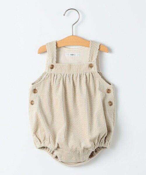SHIPS / シップス ロンパース | SHIPS KIDS:80cm /コーデュロイ オーバーオール ロンパース（アイボリー）