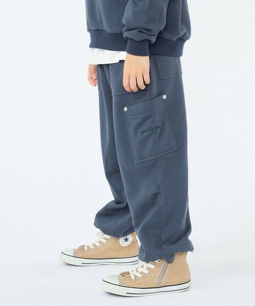 SHIPS / シップス チノ・ワークパンツ | 【SHIPS KIDS別注】ARCH＆LINE:100〜130cm / コットン スウェット カーゴ パンツ（コバルトブルー）