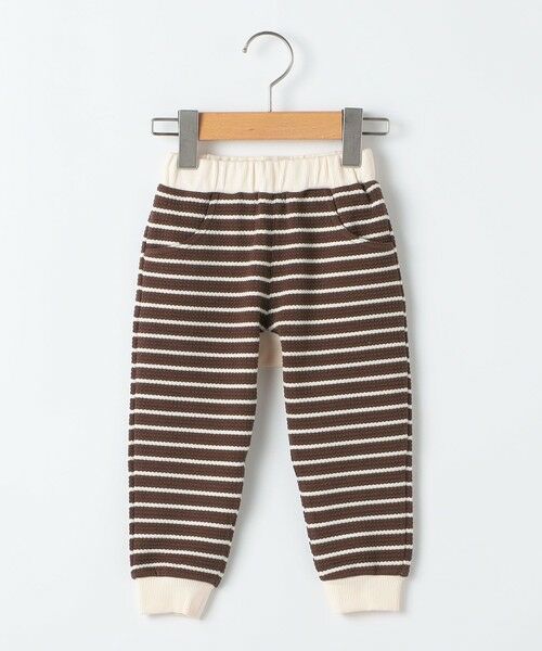 SHIPS / シップス ベビー・キッズウエア | SHIPS KIDS:80〜90cm / ボーダー リブ パンツ(ブラウン)