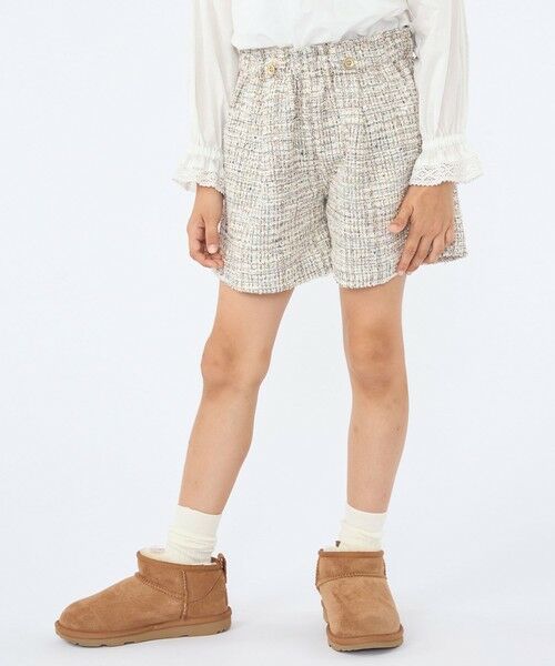 SHIPS / シップス ショート・ハーフ・半端丈パンツ | SHIPS KIDS:100〜130cm / 〈手洗い可能〉シャイニー ツイード ショートパンツ | 詳細11
