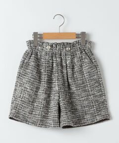 SHIPS / シップス ショート・ハーフ・半端丈パンツ | SHIPS KIDS:140〜150cm / 〈手洗い可能〉シャイニー ツイード ショートパンツ
