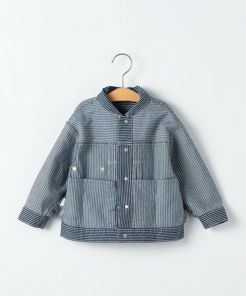 SHIPS / シップス Gジャン・デニムジャケット | SHIPS KIDS:90cm / ヒッコリー デニム ジャケット | 詳細2