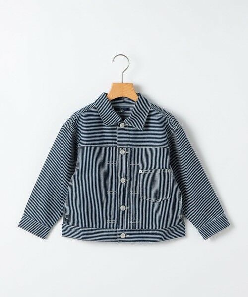 SHIPS / シップス Gジャン・デニムジャケット | SHIPS KIDS:100〜130cm / ヒッコリー デニム ジャケット（ブルー系）