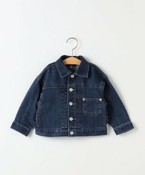 SHIPS / シップス Gジャン・デニムジャケット | SHIPS KIDS:90cm /ヴィンテージ ライク デニム ジャケット（ネイビー）