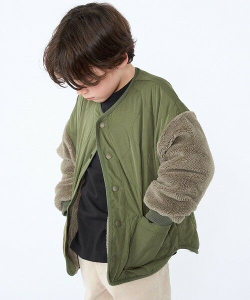 SHIPS / シップス ブルゾン | SHIPS KIDS:100〜130cm /〈洗濯機可能〉ボア×キルティング リバーシブル ブルゾン | 詳細3