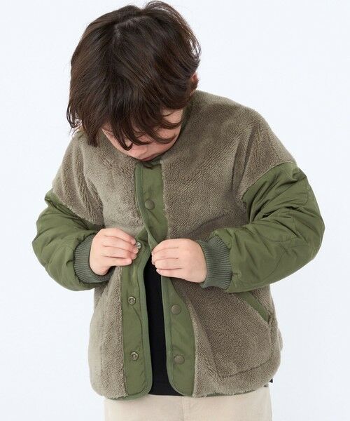 SHIPS / シップス ブルゾン | SHIPS KIDS:100〜130cm /〈洗濯機可能〉ボア×キルティング リバーシブル ブルゾン | 詳細6