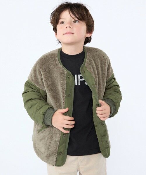 SHIPS / シップス ブルゾン | SHIPS KIDS:100〜130cm /〈洗濯機可能〉ボア×キルティング リバーシブル ブルゾン | 詳細7