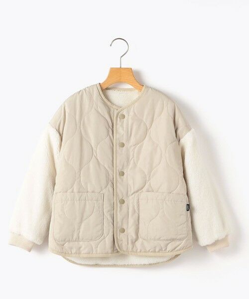 SHIPS / シップス ブルゾン | SHIPS KIDS:140〜160cm /〈洗濯機可能〉ボア×キルティング リバーシブル ブルゾン（ベージュ系）