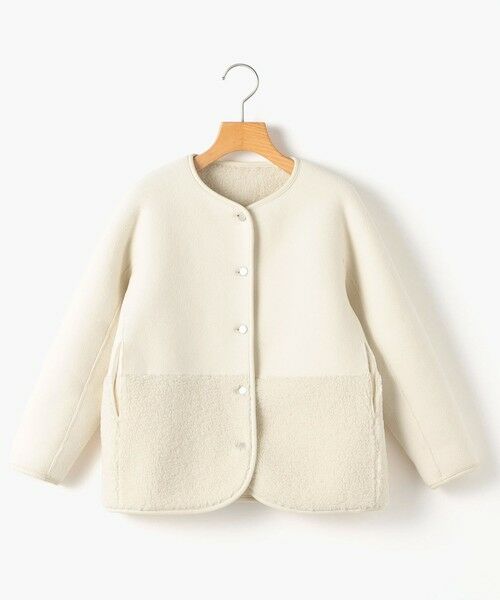 SHIPS / シップス ブルゾン | SHIPS KIDS:140〜150cm/〈手洗い可能〉リバーシブル ボア ブルゾン（オフホワイト）