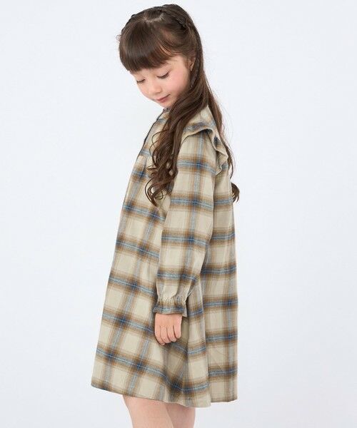 SHIPS / シップス ミニ丈・ひざ丈ワンピース | SHIPS KIDS:100〜130cm / ネル チェック ワンピース | 詳細1