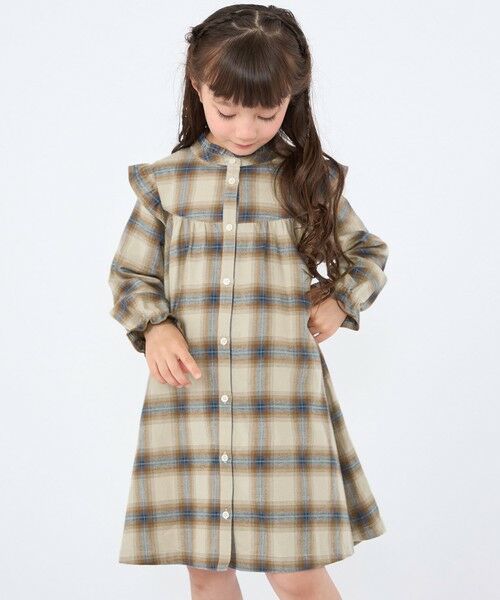 SHIPS / シップス ミニ丈・ひざ丈ワンピース | SHIPS KIDS:100〜130cm / ネル チェック ワンピース | 詳細2